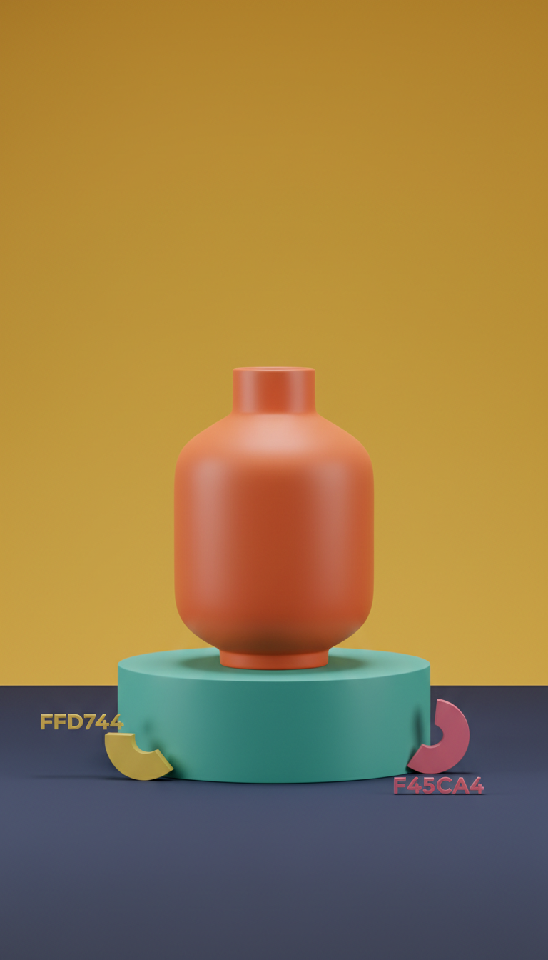 Ceramic Vase With Swirl Motif