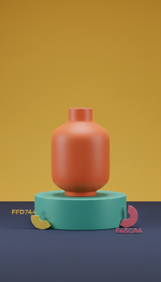 Ceramic Vase With Swirl Motif